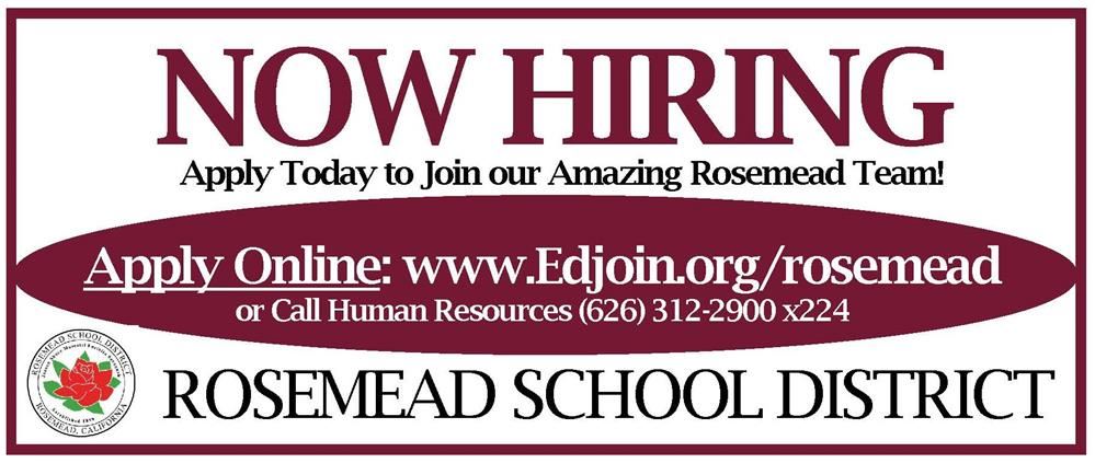  Rosemead SD Employment Opportunities